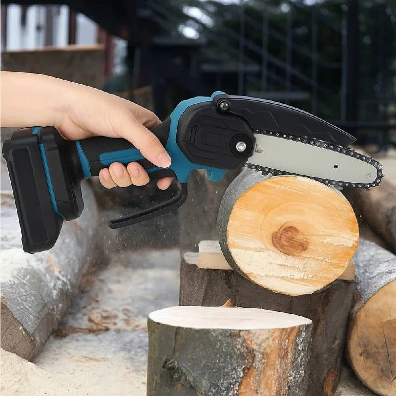 Cordless Electric Chainsaw with 1000W Motor and 30-Minute Battery,  Lightweight