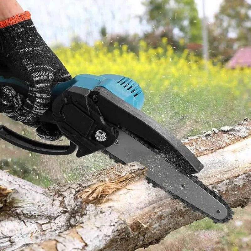 Cordless Electric Chainsaw with 1000W Motor and 30-Minute Battery,  Lightweight