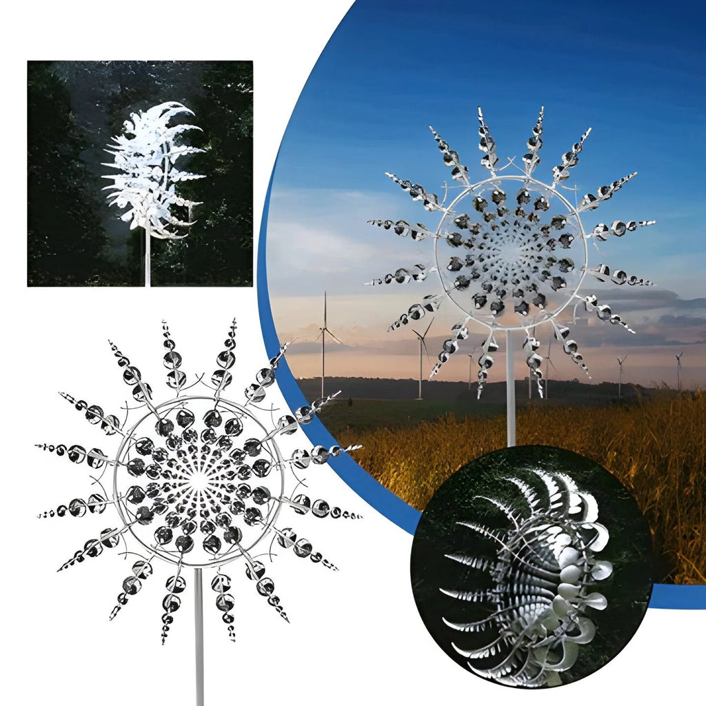 Anti-Rust Outdoor Kinetic Metal Windmill Spinner for Garden Decoration