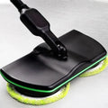 Cordless Electric Spin Mop Floor Cleaner with Rotating Scrubber Heads