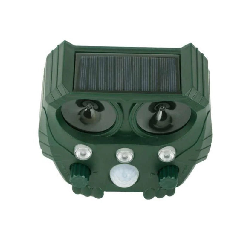 Animal Ultrasonic Repellent with Motion Sensor and Solar Power, 110° Range 26 Ft