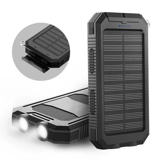 500,000 mAh Solar Charger Power Bank with Dual USB Outputs