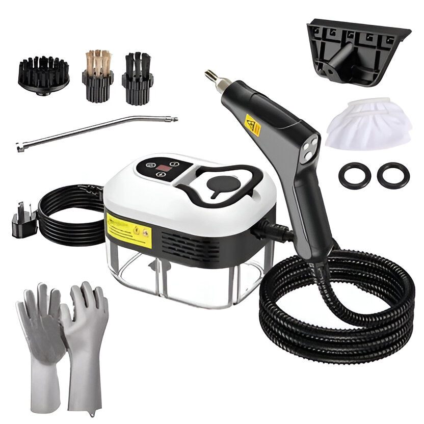 Handheld Steam Cleaner with 4.5 Bar Pressure and 5 Brush Attachments, 6 Speed  Levels