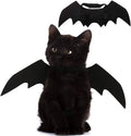 Cat Bat Wings, Halloween Bat Costume Accessories for Cats and Puppies with Collar Lead for Cosplay and Dress Up