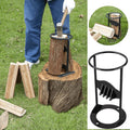 Firewood Splitter with Reinforced Wide Base and Rounded Top Handle, Cast Iron Construction