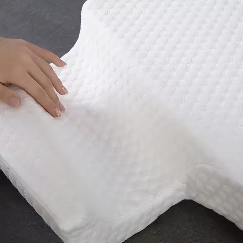 Couple Pillow with Memory Foam Arm Tunnel and Breathable Knit Cover, Machine Washable