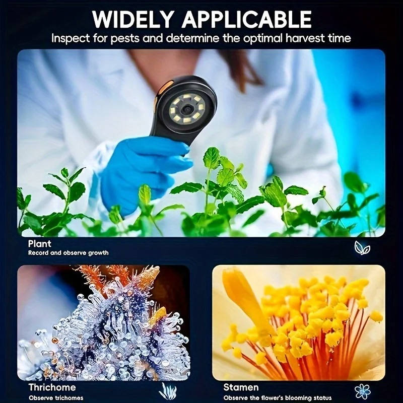 Handheld Microscope with 500X Magnification and LED Illumination for Coins,  Jewelry