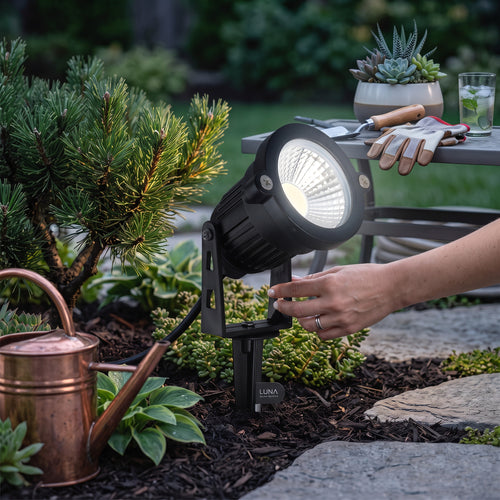 12V LED Landscape Spotlight with 270-Degree Adjustable Head and Ground Spike, 10-Pack