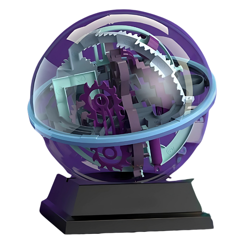 3D Numbered Maze Ball with Tilt Control and Four Difficulty Levels