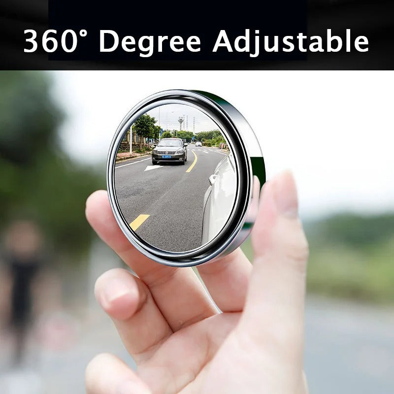 Convex Blind Spot Mirror with Vacuum Suction Mount and 360 Rotation for Cars, SUVs,  Trucks