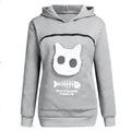 Cozy Cat Lover Hoodie with Built-In Cuddle Pouch