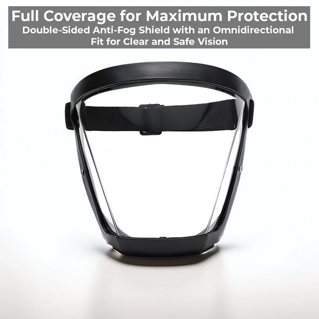Face Shield with Anti-Fog Visor and Removable Filter for Welding and  Grinding