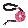 Dog Leash with Reflective Stitching and Padded Grip, Double Rope  Construction