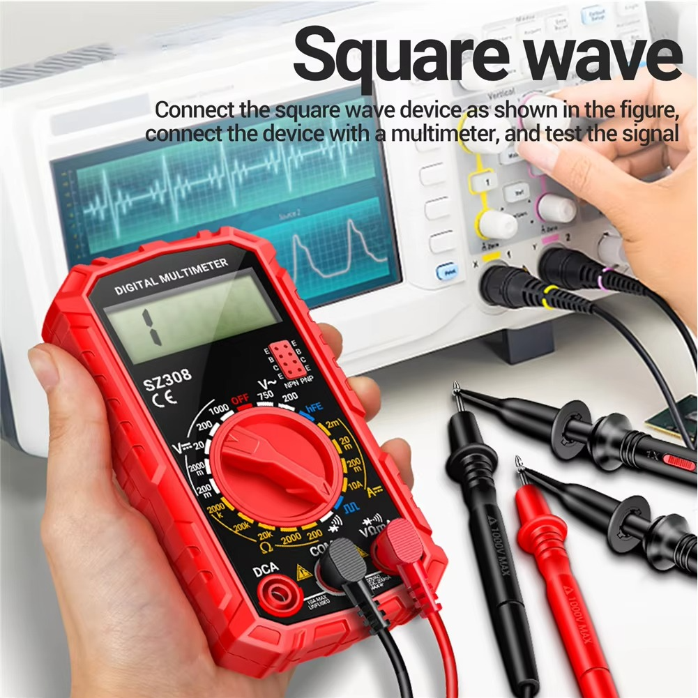 Digital Multimeter with Extended Probe Reach and Diode Testing for Electrical  Systems