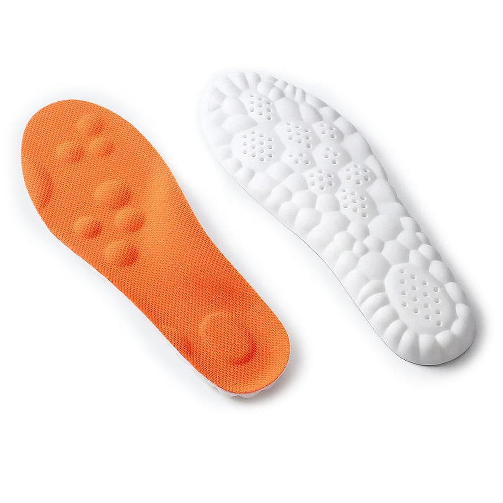 Cushioned Massage Insoles with Raised Nodes and Arch Support, Trimmable  Design