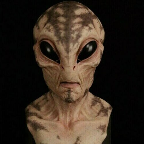 Alien Full Head Mask with Hand Painted Details and Built In Airflow