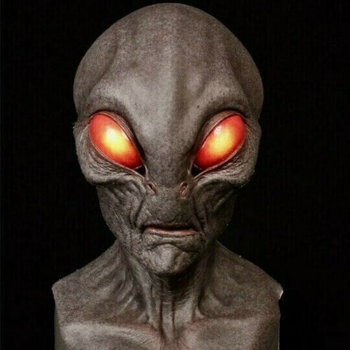 Alien Full Head Mask with Hand Painted Details and Built In Airflow