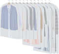 Hanging Garment Covers 24-Pack with Full Length Zipper and Anti-Dust Design, 3 Sizes
